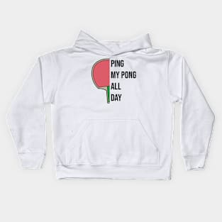 Ping Pong Table Tennis Suggestive Joke Pervert Lewd Adult Kids Hoodie